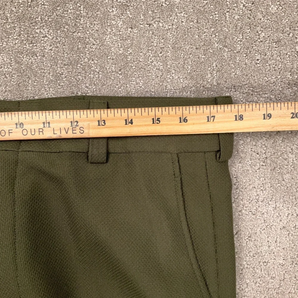 Palm Beach Suit Mens 42R Olive Green 2pc Gold Button 70s Leisure USA Officewear